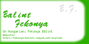 balint fekonya business card